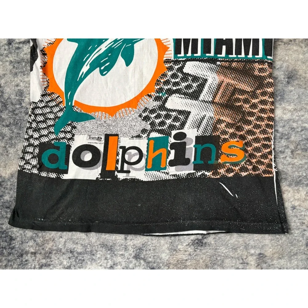 Vintage Miami Dolphins Magic Johnson T's All Over Print T‎ Shirt Mens XL - Picture 14 of 16